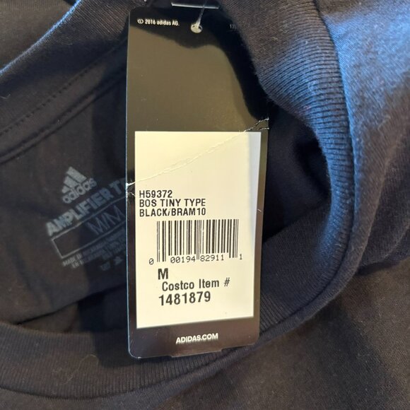 New Set of 2 Men's Adidas Amplifier T Shirts Gray Black Logo M Medium - Picture 6 of 13